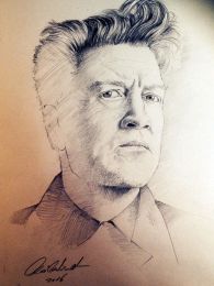 David Lynch portré - ceruza rajz