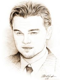 Leonardo DiCaprio portré - ceruza rajz