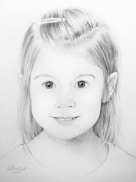 Kislány portré - ceruza rajz